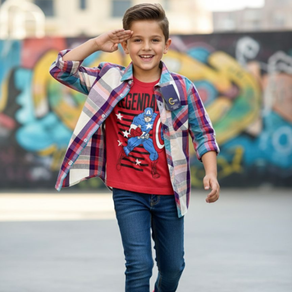 Full Sleeve Double Shirt for Boys