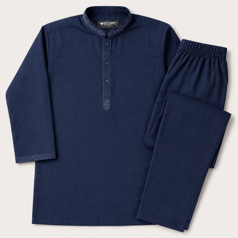 Blue Scope Kurta Trouser for Boys
