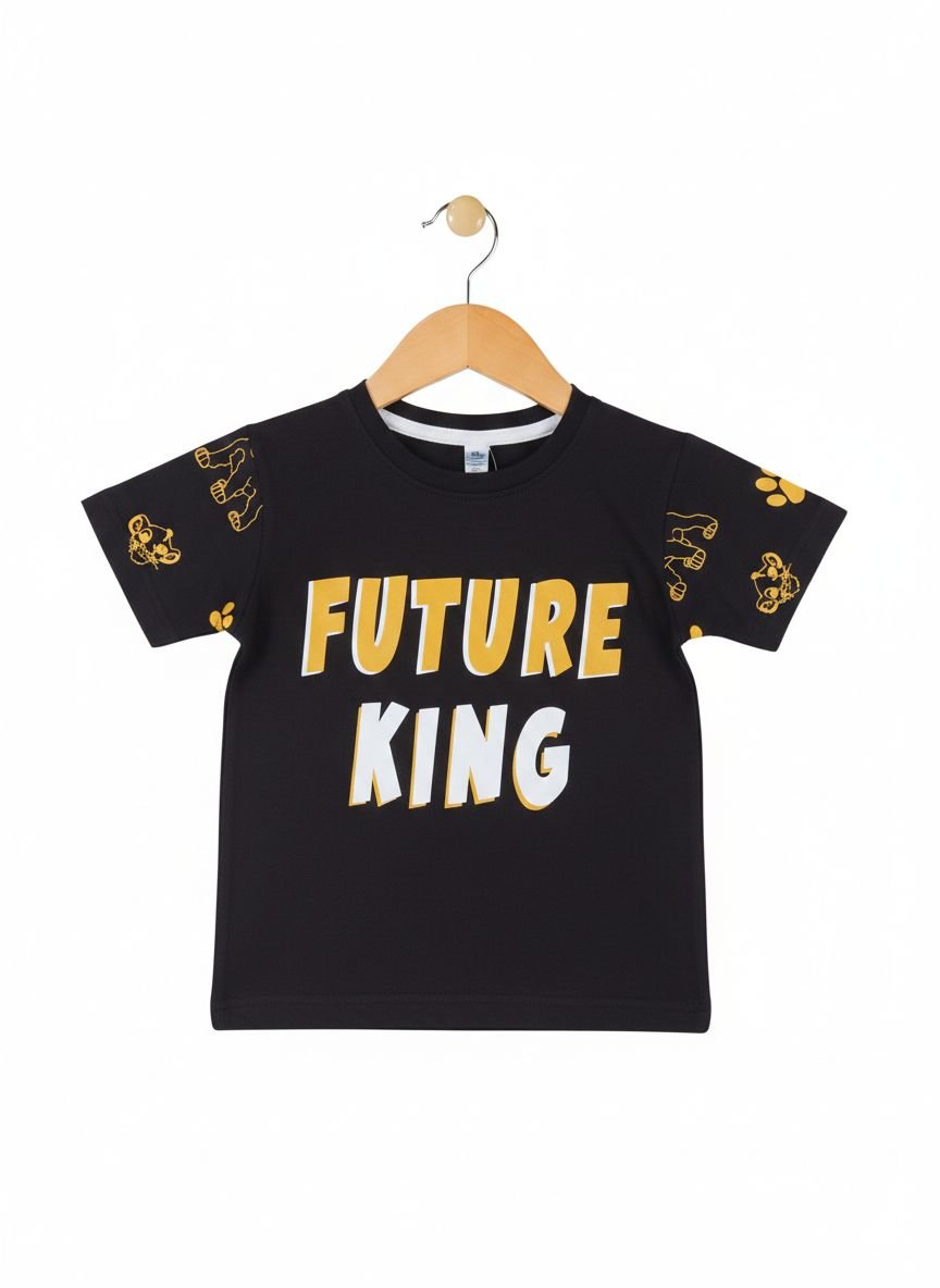 Boys Half Sleeve Future King T-Shirt - Image 2