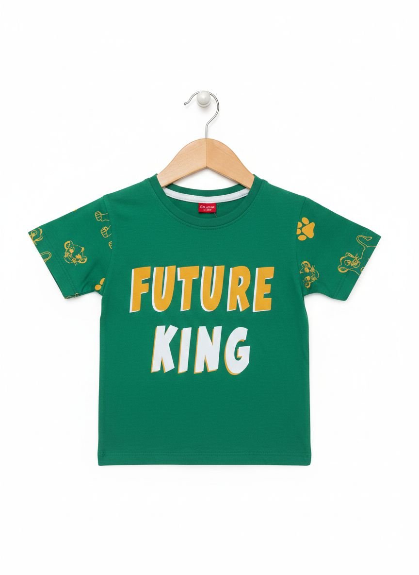 Boys Half Sleeve Future King T-Shirt - Image 3